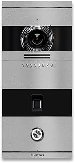 Metzler VDM10 2.0 Video Sprechanlage mit Türöffner (Stromversorgung) & Fingerprint - Anschluss LAN POE - Türsprechanlage mit HD-Kamera - 1 Familienhaus Sprechanlage - in RAL9007 Graualuminium | Niko