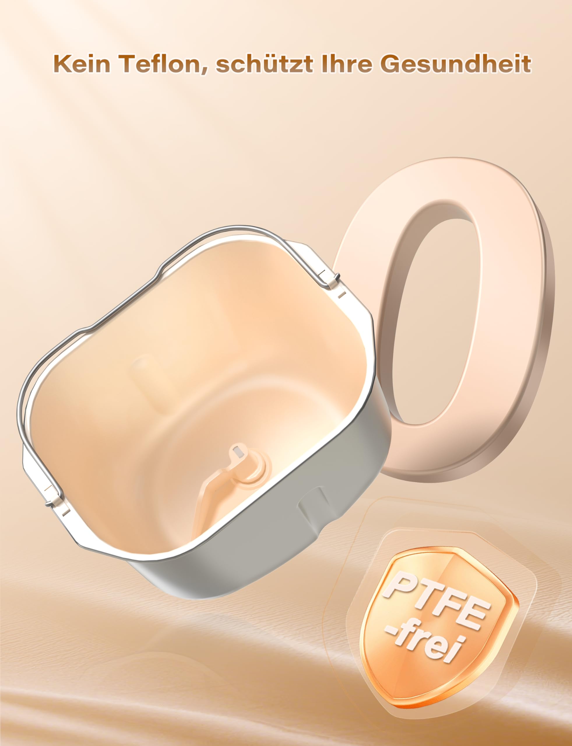 2LB 17 in 1 in acciaio inox con contenitore per frutta e frutta, stampo in ceramica antiaderente e pannello touch digitale, 3 misure, 3 colori, set di riserva e manutenzione