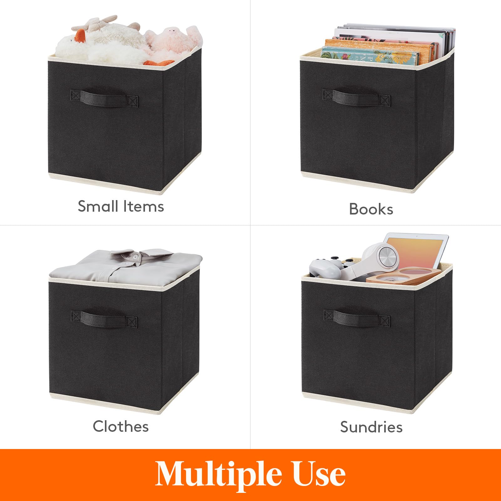Lifewit Set Di Cubi Portaoggetti Pieghevoli In Tessuto Per Armadio E - 9
