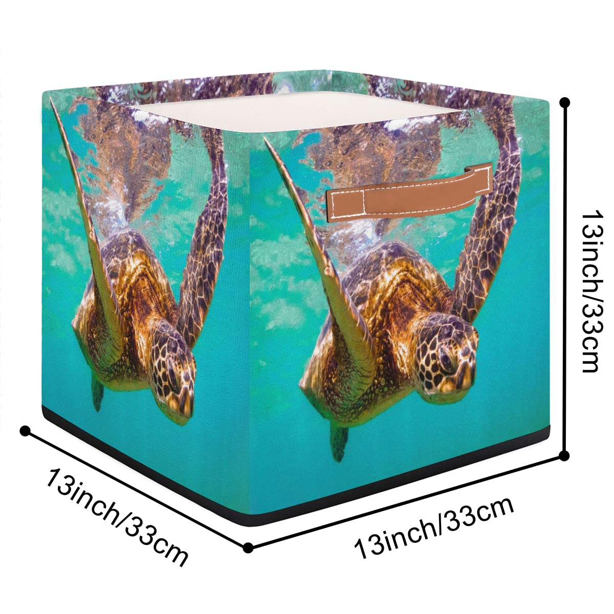 Turtle's Shell Storage Our Zoo Box Storage BENGRONGAE 13-Inch Fabric Storage Cubes With ...