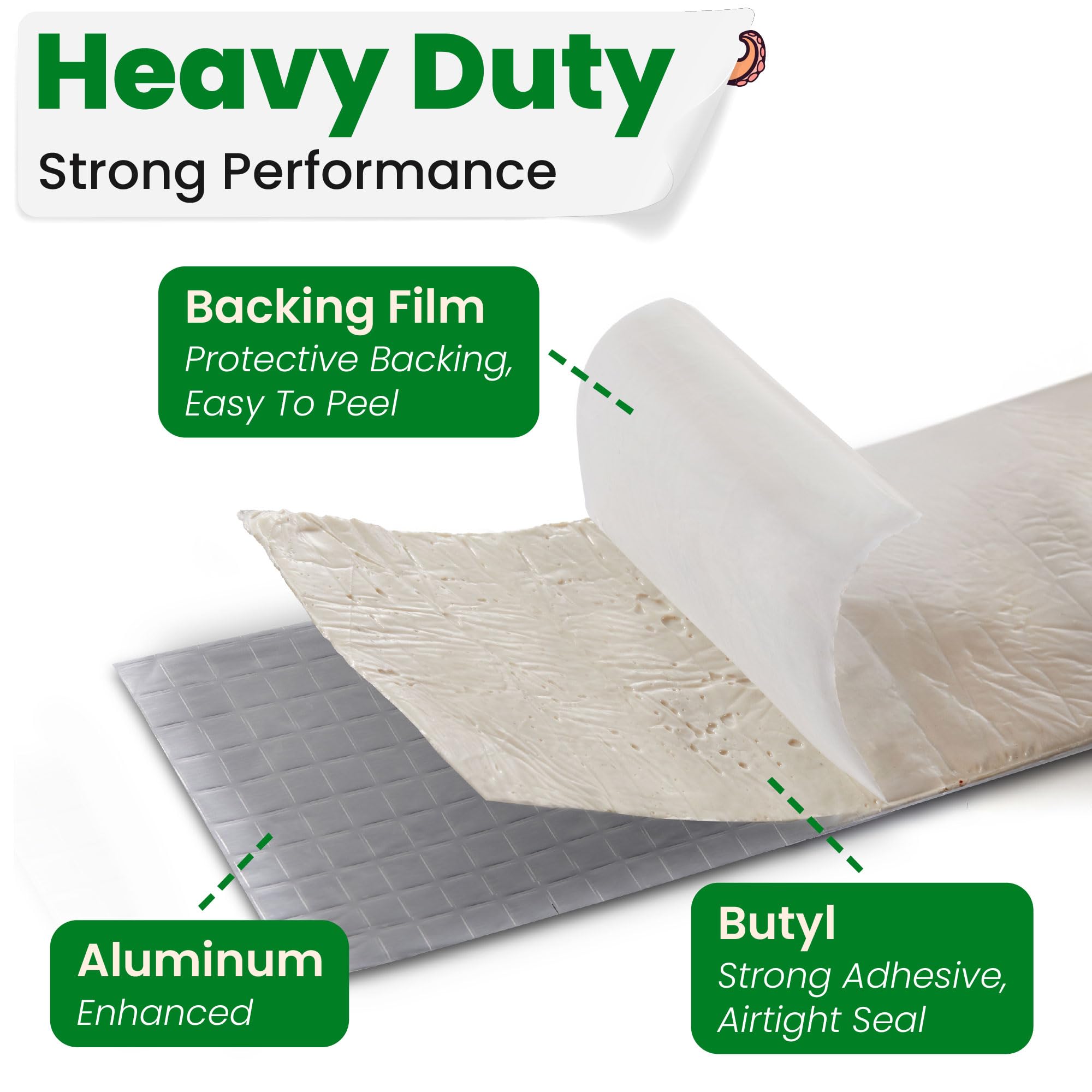 ECOHomes Cinta de butilo de aluminio, cinta de aluminio impermeable para fugas (20 pulgadas de ancho) | Cinta de sellado de butilo para techos, reparación de canalones, agujeros de canalón, tuberías