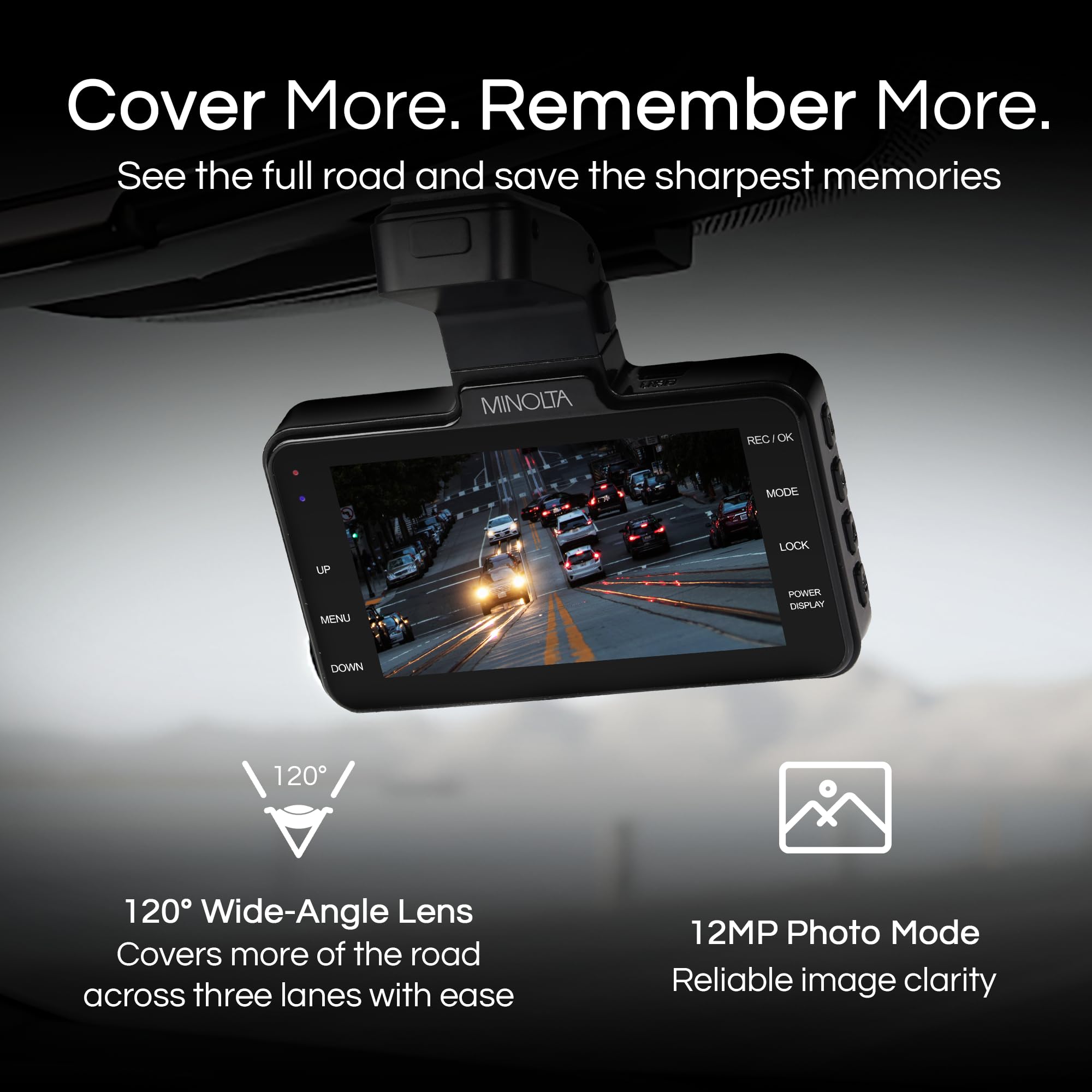 Minolta MNCD370 1080p Dash Cam - Key Features