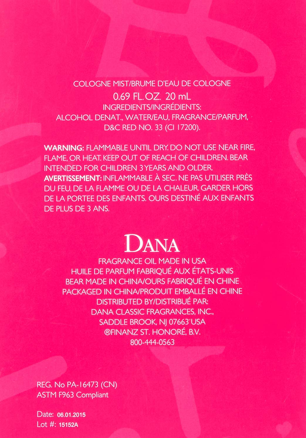 Dana Love's Baby Soft Gift Set with Teddy Bear & Perfume for Women Buy