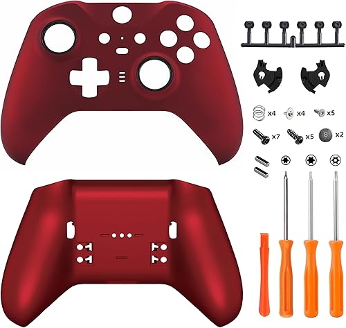 eXtremeRate Carcasa frontal + carcasa inferior para Xbox Elite Series 2, Elite Series 2 Core Controller - Rojo escarlata