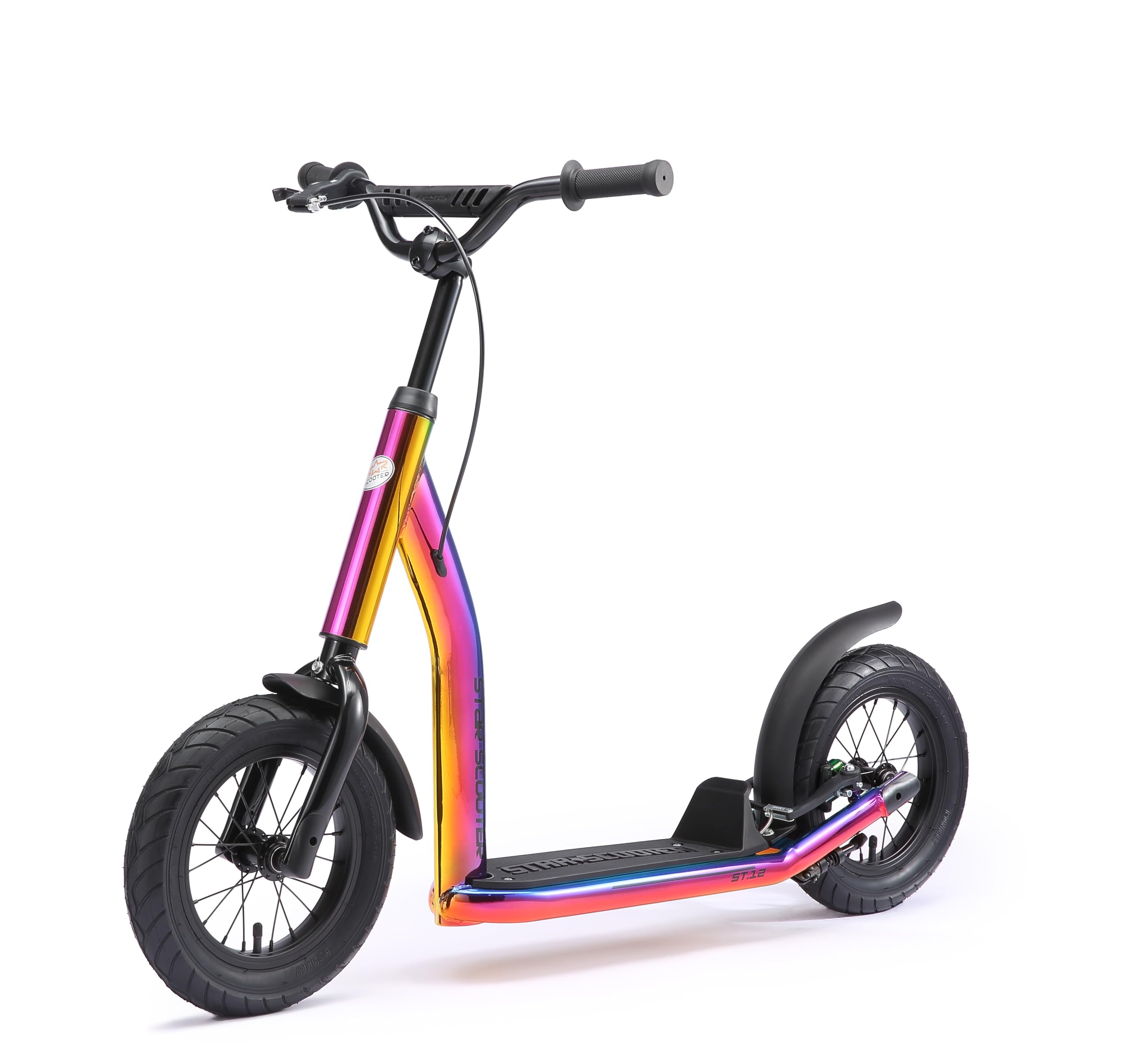 STAR SCOOTER Kinder Tret Roller ab 7 Jahre | City Kick Scooter Luftreifen Höhenverstellbar 12 Zoll New Gen