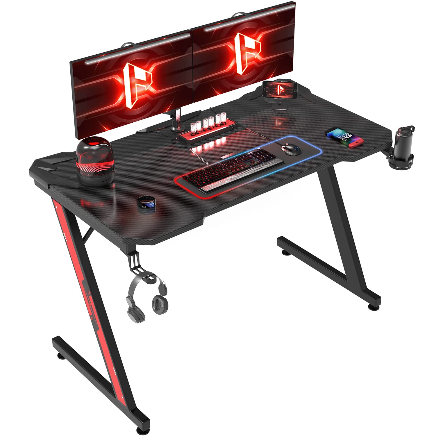 Buy Homall Gaming Desk 110 x 60 cm PC Computer Desk Z Shaped Computer