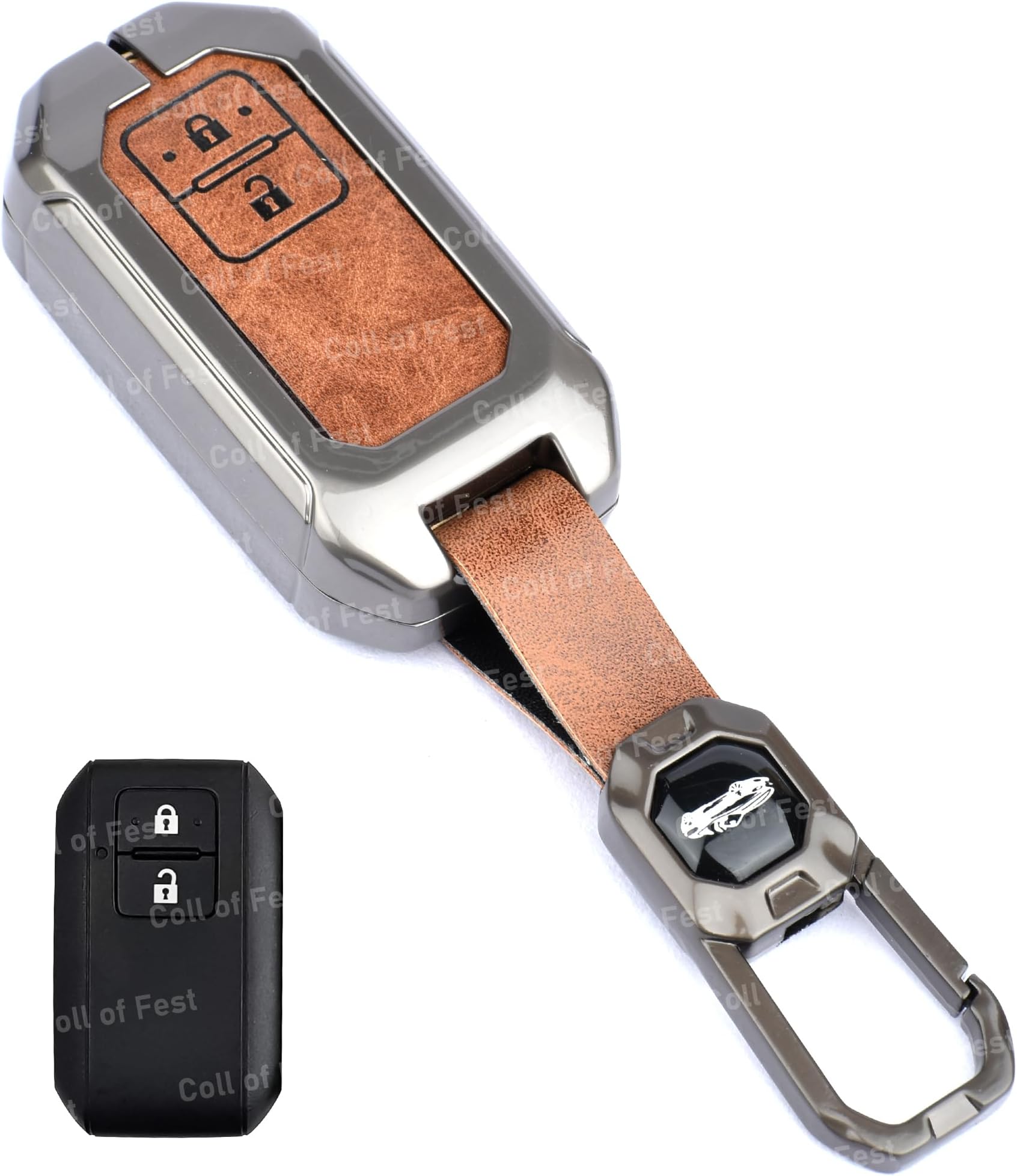 Car Key Cover Compatible with Maruti Suzuki jimny Baleno Grand Vitara XL6 Swift New Brezza 2022 Ertiga Dzire 2-Button Smart Key