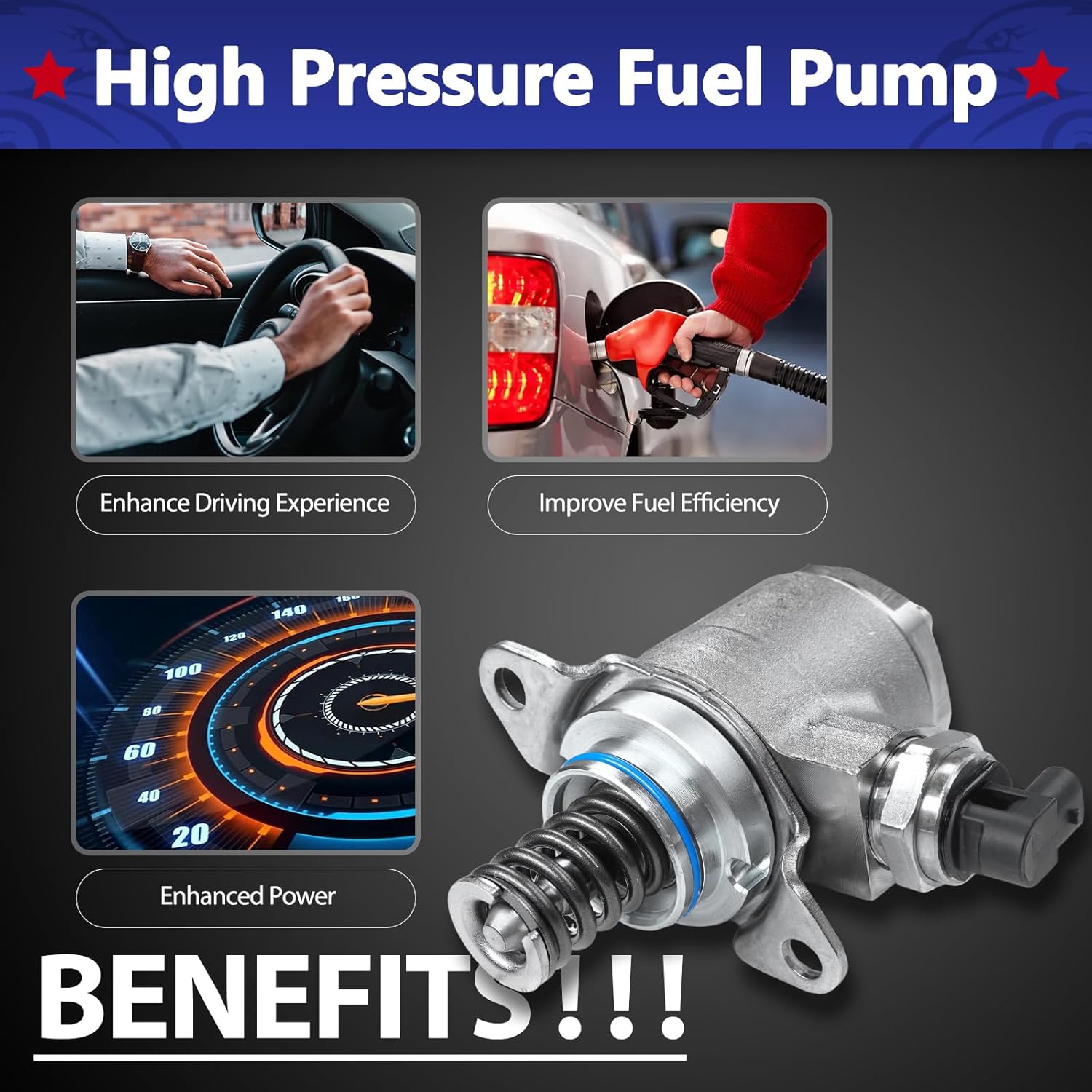 High Pressure Fuel Pump Compatible with 2010-2016 Audi A4, 2011-2017 Audi Q5, 2012-2015 Audi A6, 2010-2014 Audi A5, 2013-2016 Audi allroad 2.0L