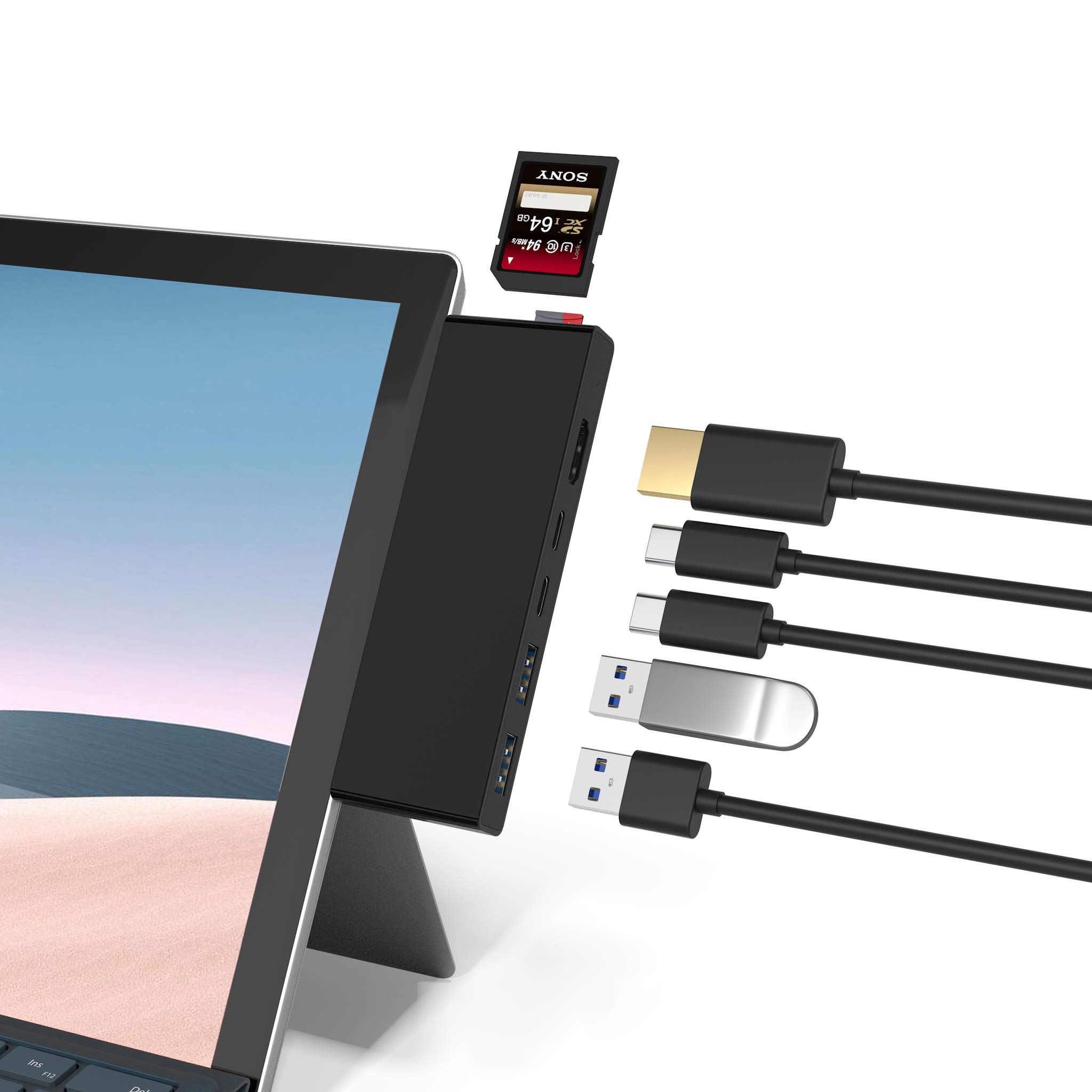 Amazon | Microsoft Surface Pro 7 ハブ 4K@30Hz HDMIポート + SD&TF 