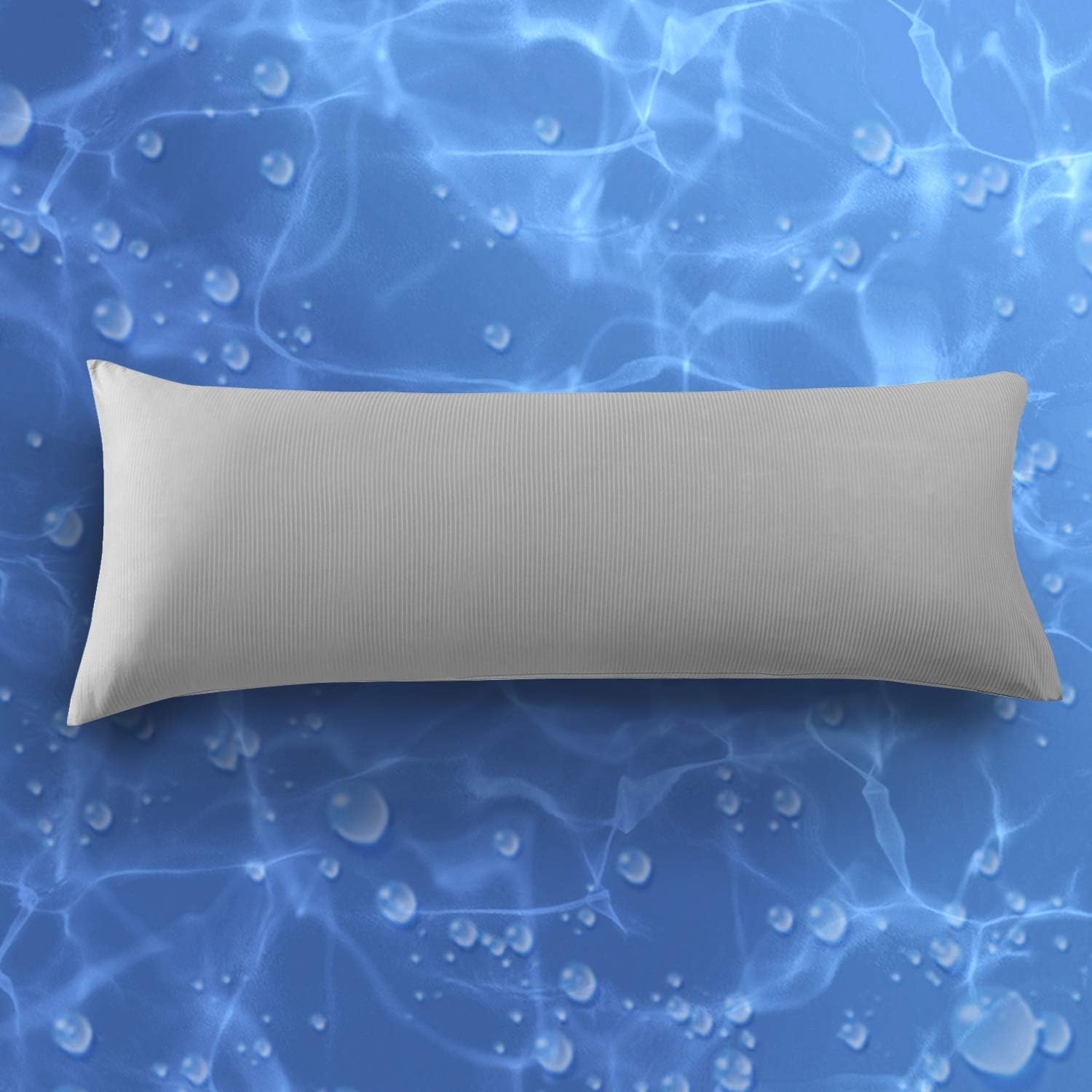 MR&HM Cooling Pillow Cases, High-tech Cooling Fabric, 1 Pack(Grey,20x54) Body Pillow Pillowcase with Envelope Closure, Silky Breathable Soft Pillow Cover