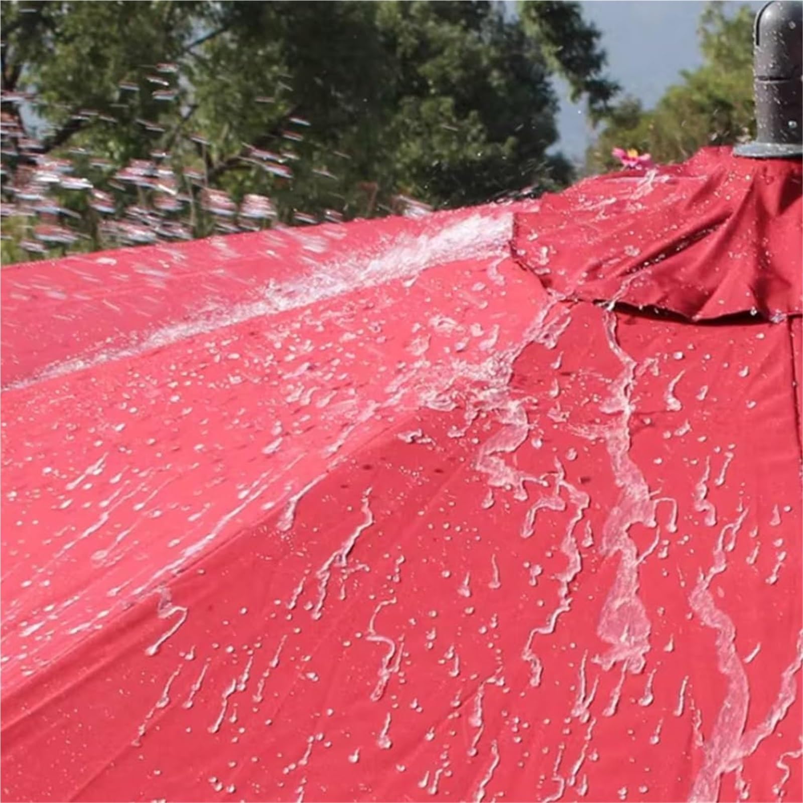 Quadratischer Sonnenschirm Ersatzbezug 3m/3.5m/4m, Ampelschirm Ersatzbezug 8 Streben, Wasserabweisender UV-geschützter Sonnenschirm Stoff Ersatz (Taupe,300x400cm/10x13ft)