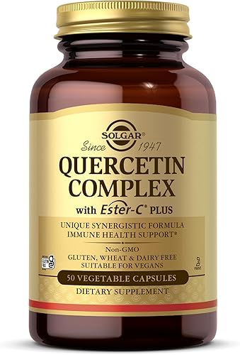 SOLGAR Complejo de quercetina con Ester-C Plus - 50 cápsulas vegetales - Apoyo a la salud inmunológica - Suave para el estómago Vitamina C - Sin