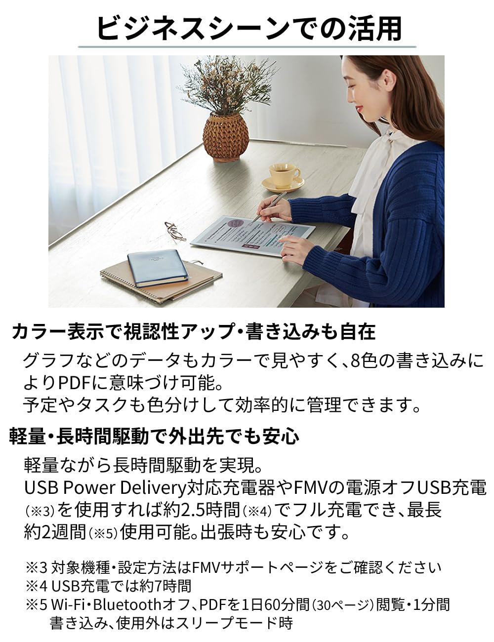 QUADERNO 第3世代 FMVDP53CA5 Amazon | 電子ペーパー クアデルノ A5型 QUADERNO A5 (Gen. 3C