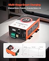 Vista 5 de VEVOR Convertidor de energía para RV, 35 Amp, Convertidor de 110V AC a 12V DC para RV, cargador de batería, carga inteligente de 4 etapas, rango