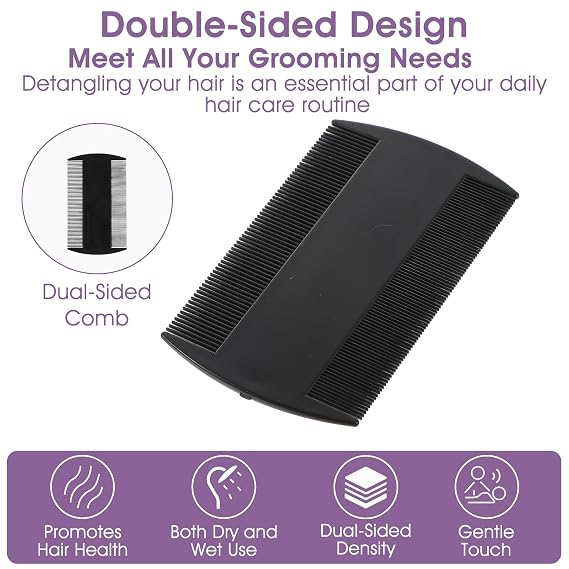 5 Pack 3.5 Double-Sided Pocket Comb, Mustache 2 Sides Combs, Dandruff Removal Hair Combs for Men's Beard Mustache Detangling Knots Hair Free
