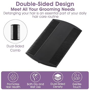 5 Pack 3.5 Double-Sided Pocket Comb, Mustache 2 Sides Combs, Dandruff Removal Hair Combs for Men's Beard Mustache Detangling Knots Hair Free