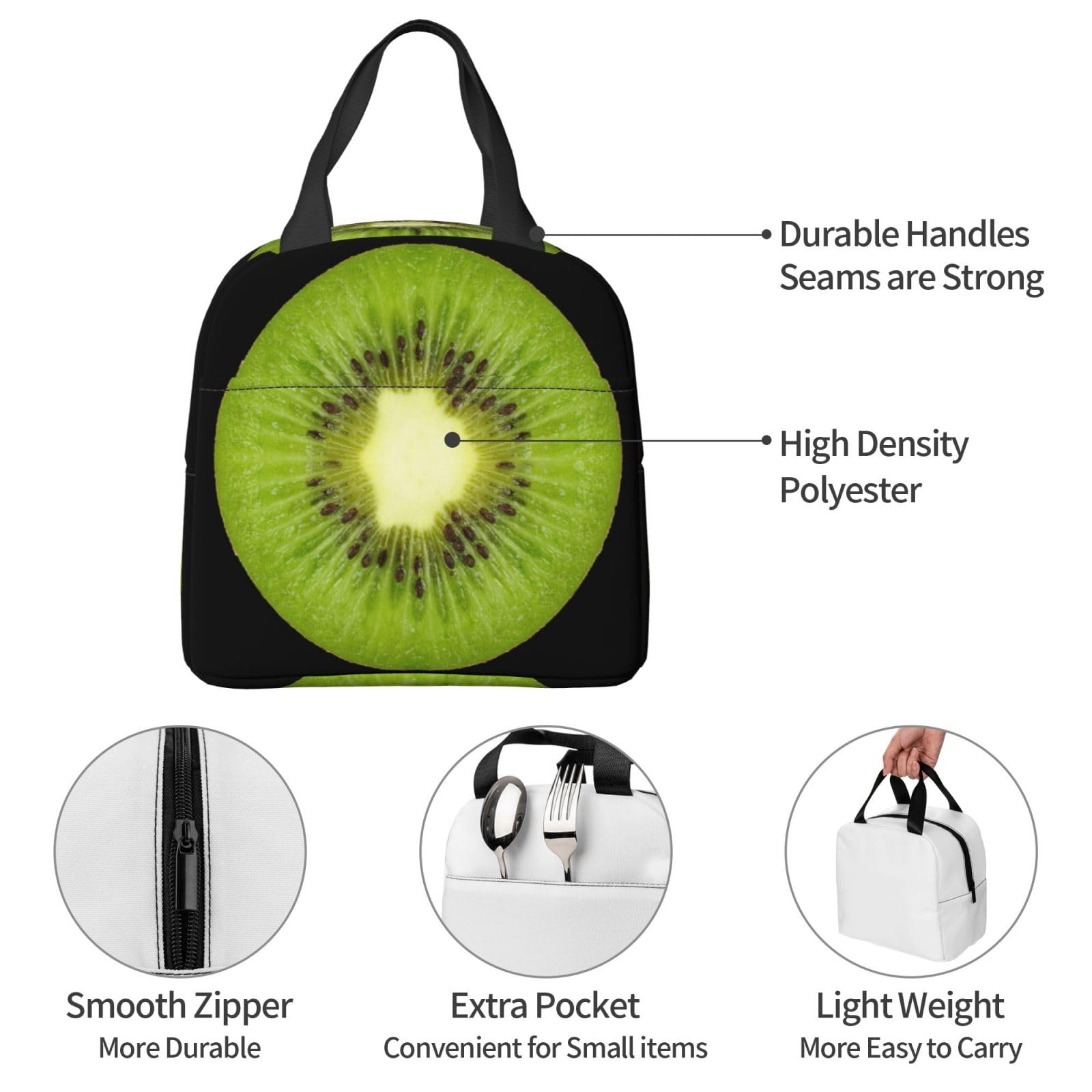 HI FINE CARE 4 Sacchetti Di Ghiaccio Riutilizzabili - Impacchi Freddi A Lunga Durata Per Borse Frigo E Pranzo Al Sacco - Formato Piccolo In 2 Limoni + 2 Kiwi - 4
