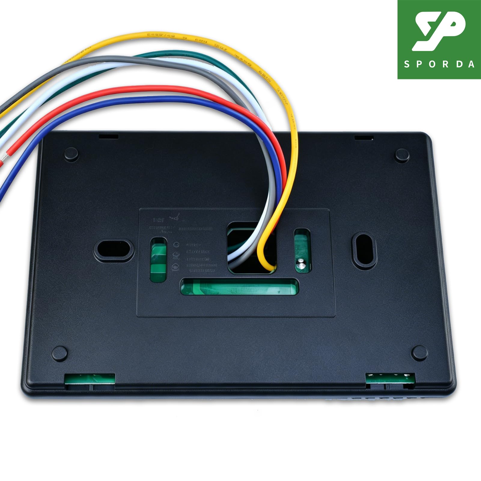 6536A3351 Termostato digital, compatible con Coleman Mach, termostato de pared de 2 etapas para bomba de calor y control de horno de gas, 12 cables, negro