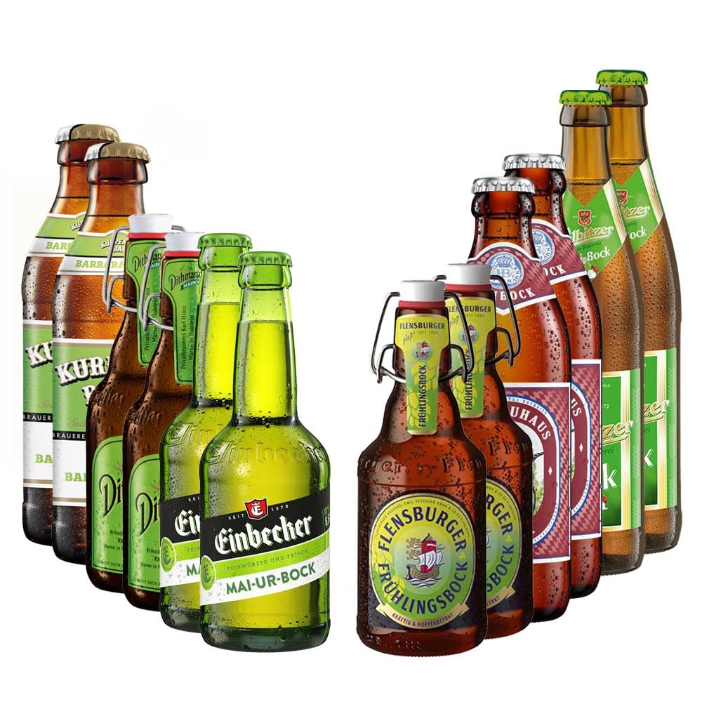 Maibock und Frühlingsbier Bierpaket - regionale Bierspezialitäten aus deutschen Brauereien