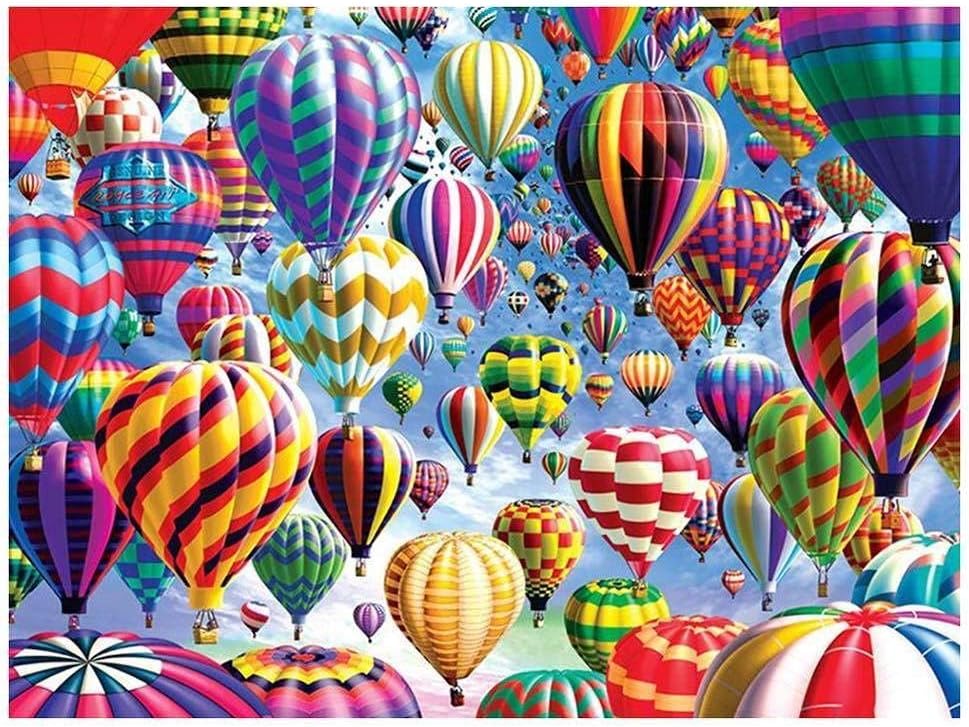 Jigsaw Puzzle 1500 Piece Many Colorful hot air Balloons in The Sky Decorative Paintings