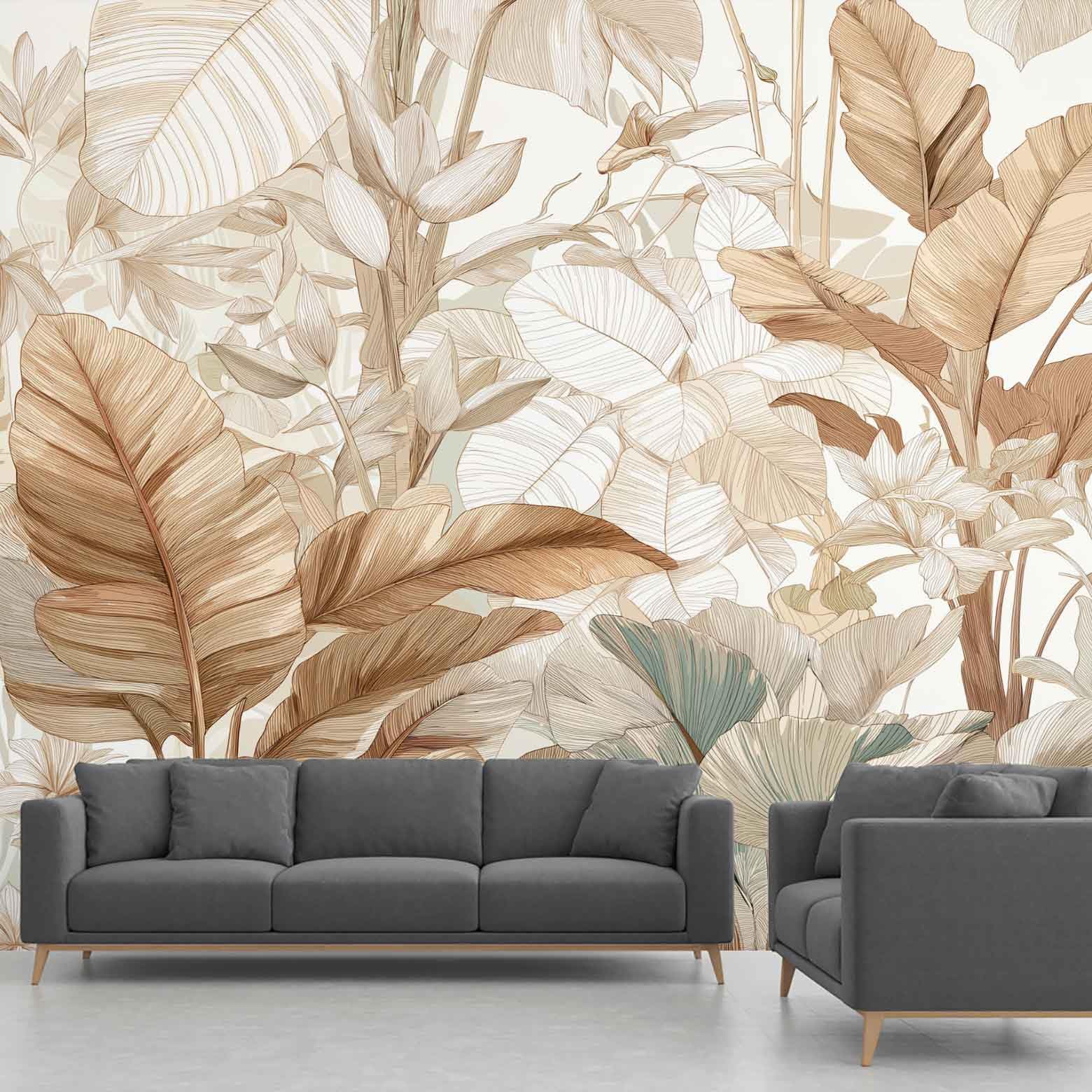 Papier peint monstera géant pour relooker un mur de chambre