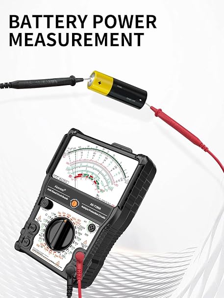 Analog Multimeter AS-7199A, Pointer Multimeter, AC DC Volt 2500V, DC Current 10A, Rx 100K, Batt Tester, Diode/LED Testing, Remote Control Detection, 11 Function, 24 Range