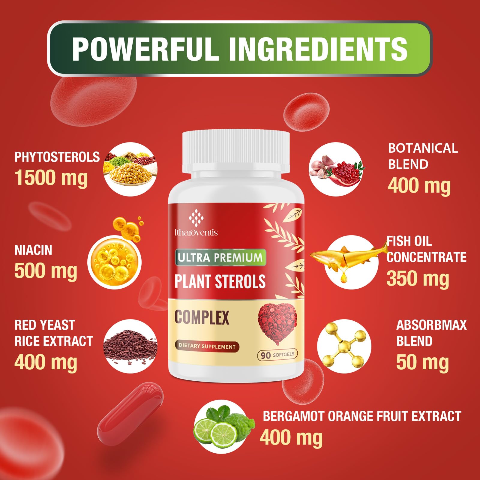 Itharoventis Plant Sterols Supplement with Red Yeast Rice — Amazon image 4