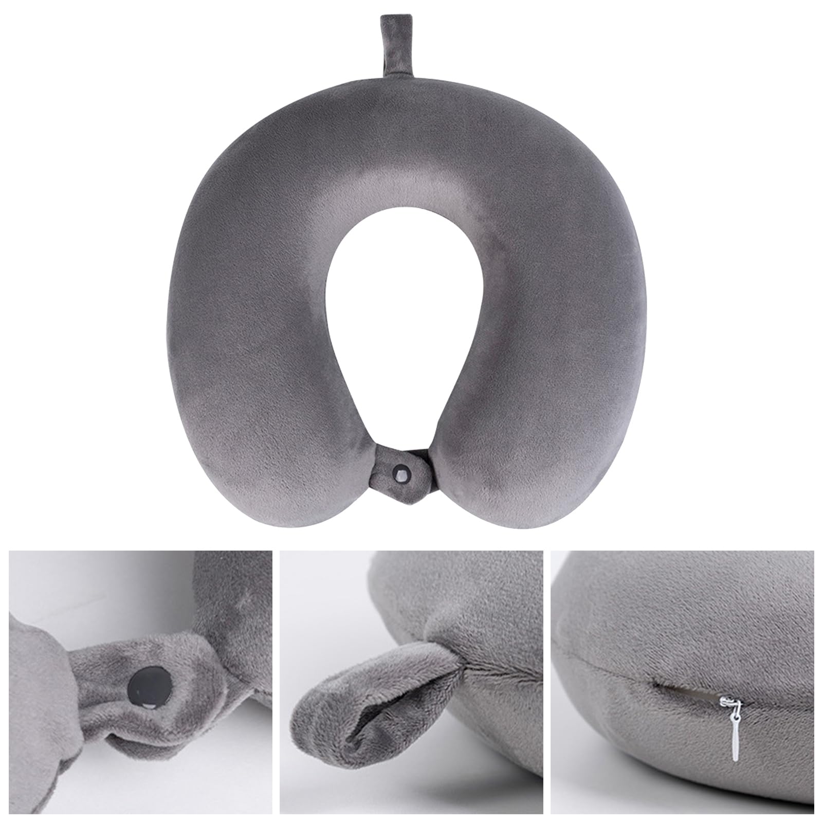 Coussin De Voyage En Mousse Mémoire - Pour Avion, Train, Voiture - Portable Et Pliable