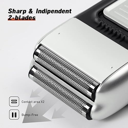 Miniatura 6 de SUPRENT Cortapelos profesionales y afeitadora de papel de aluminio para hombre