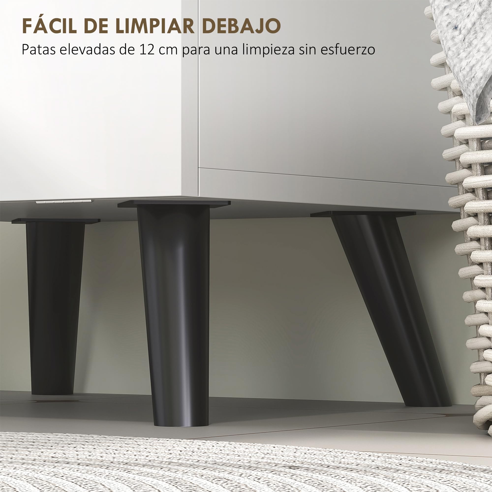 HOMCOM Armario de Baño Alto con Puerta y Estantes 35x31,5x144 cm Blanco | Columna de Baño Estrecha, Cesto para Ropa Sucia, Mueble Auxiliar para Cocina Salón