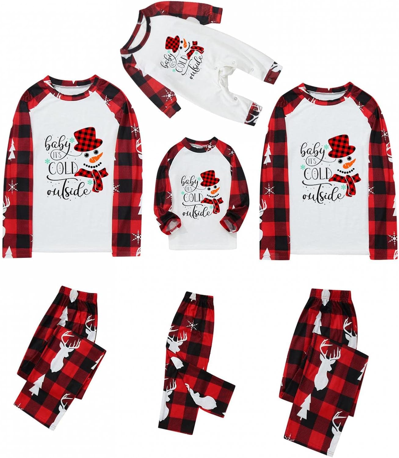 XBKPLO Family Set Loungewear Sleepwear,Christmas Sleepwear