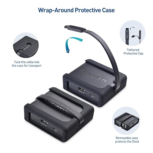 Miniatura 7 de Cable Matters Hub USB C 8 en 1 DisplayPort 1.4, USB C Dock 8K a 60Hz  4K a 240Hz DisplayPort, Gigabit Ethernet, puerto USB 3.2, lector de tarjetas