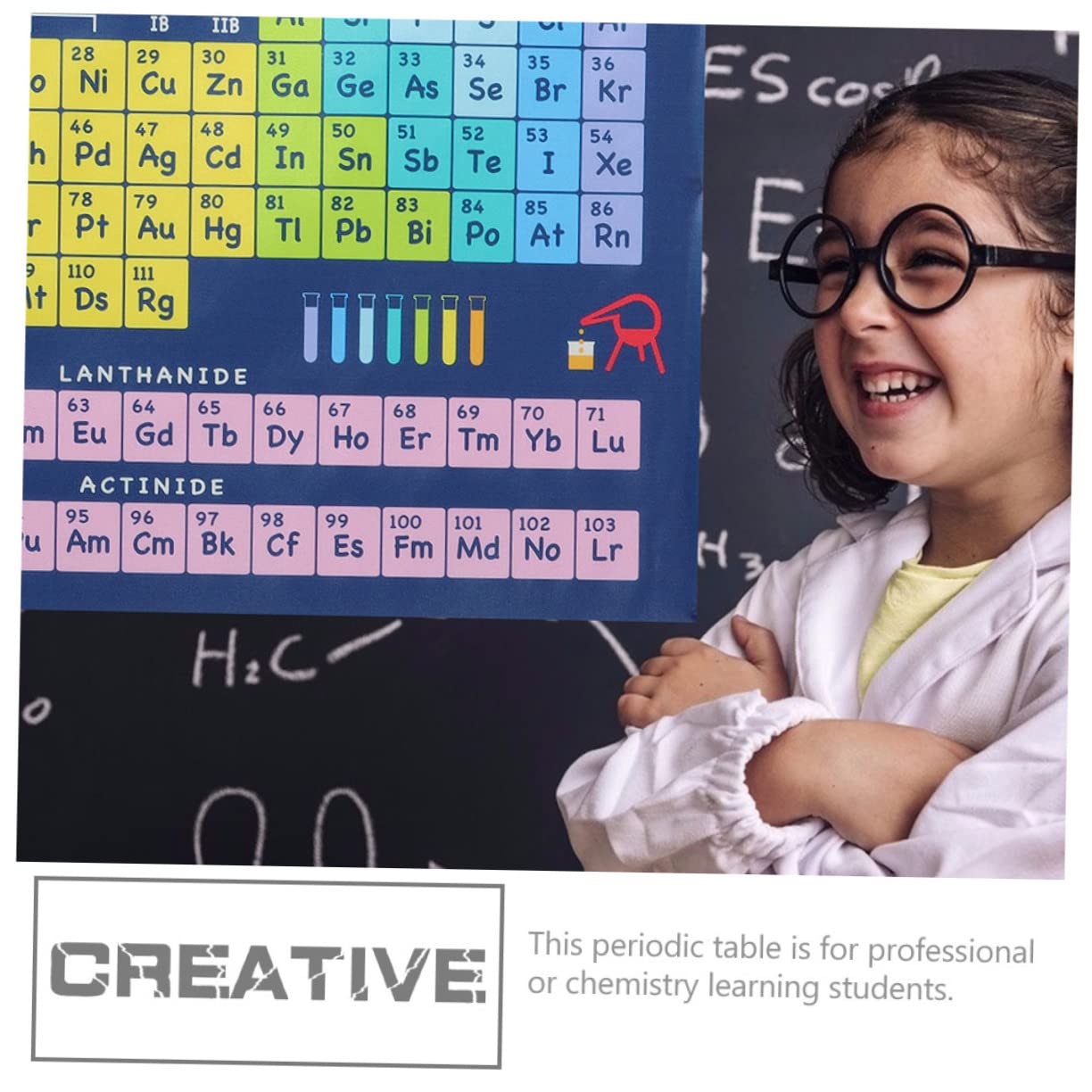 HOODANCOS 8pièces Affiche Éducative Du Tableau Périodique Pour Salle De Classe Et Apprentissage Chimique Décoration Murale Facile à Lire Idéale Pour Garçon Fille Et Étudiants