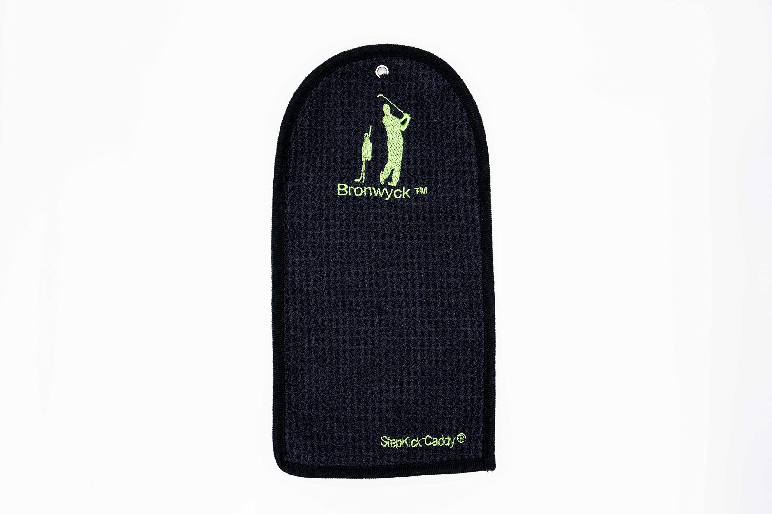 |3-in-1 Premium Microfiber Fabric | Waffle Design Mini Golf Towel | Golf Bags | Hips | Stepkick Caddy | Strong Carabiner Clip | 12 by 6 | Clean Golf Balls | Golf Clubs | Hand | Green |