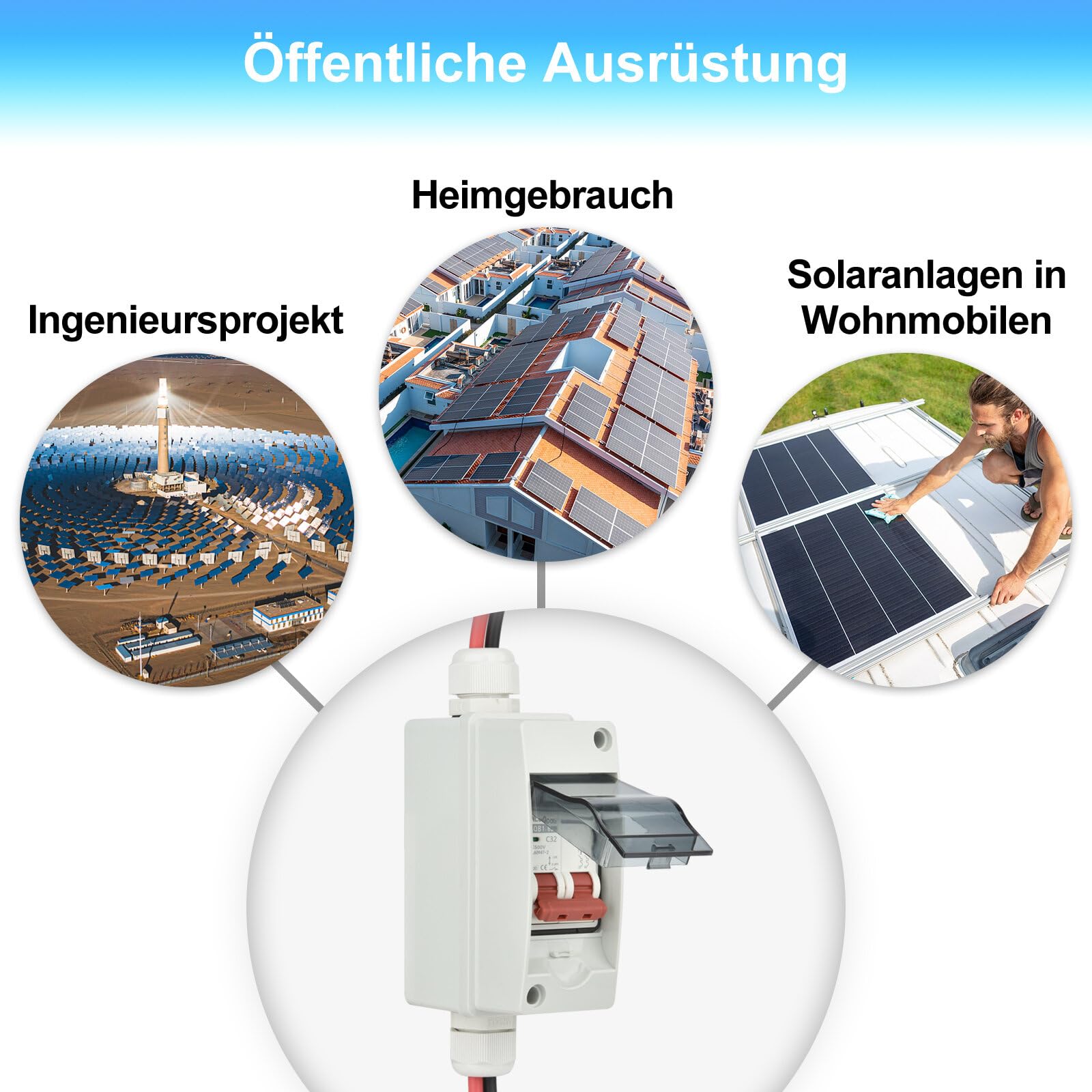 Protezione Sovraccarico 63a Interruttore Automatico 63A DC Per Impianti Fotovoltaici - Protezione Sovraccarico E Cortocircuito, DZ47-63Z-1P Interruttore Per Bus Box Energia Solare - Foto 12