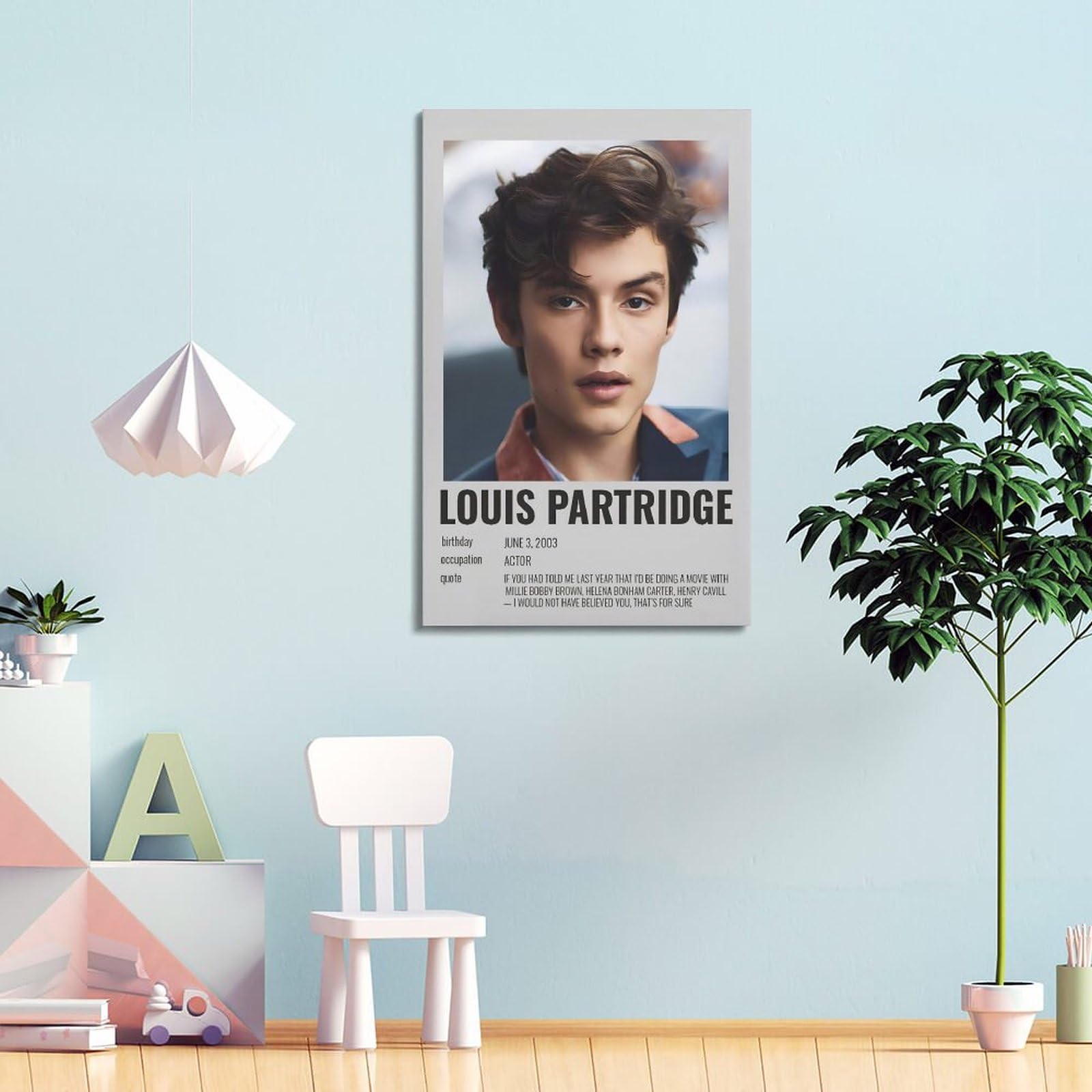 TeDe Poster commemorativo divertente di Louis Partrige, stampa artistica da parete per soggiorno e camera da letto, stampa su tela, 40 x 60 cm, con cornice