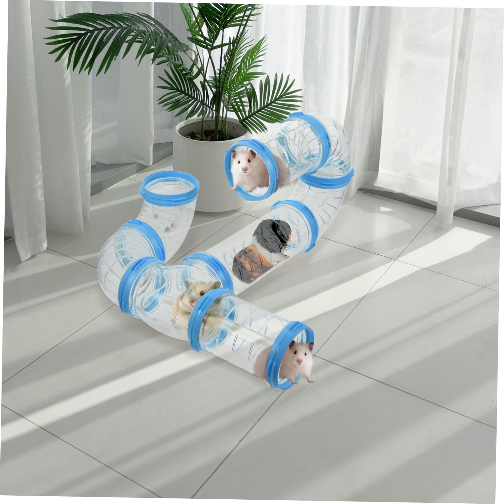 Hamster Tunnel Satz aus PP, Transparent, 2 Satz für Selbstgemacht Käfige