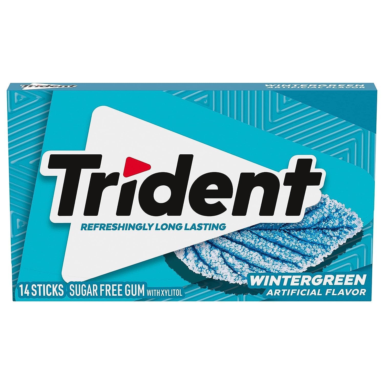 Trident Wintergreen Flavor Sugar Free Chewing Gum 14 Sticks, 26.6 g (Pack of 1) | Long Lasting Flavour | Imported Chewing Gum