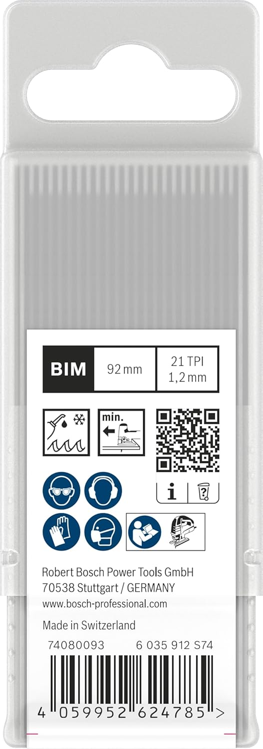 Bosch 25x PRO Metal Medium T121AFC Jigsaw Blade (for Steel Sheets, Steel Sheets, Length 92 mm, Professional Accessory Jigsaw)