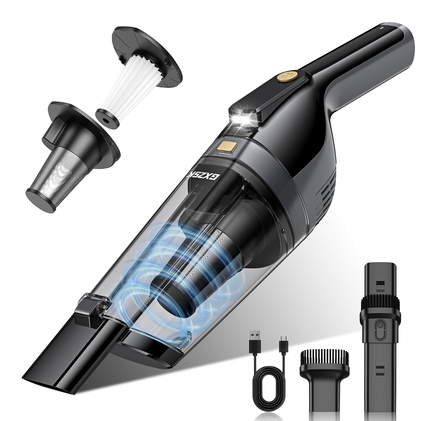 Gxzsk Handheld Vacuum Cordless, 15000PA Hand Held Vacuum, Hand Vacuum