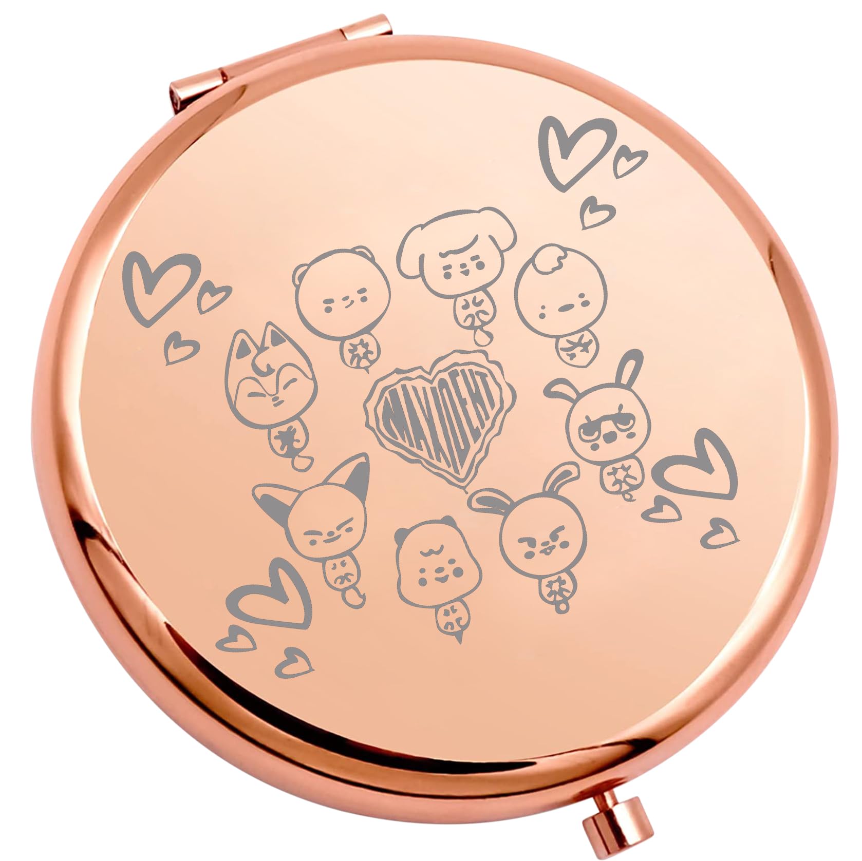 WSNANG Cartoon Member Makeup Mirror Stay Fandom Compact Mirror Music Lover Merch Band Fans Gifts (S-Z Mirror)