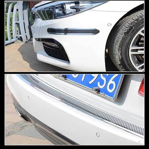 Miniatura 4 de Protector de umbral de puerta de automóvil, anticolisión, tira de goma impermeable para la mayoría de los automóviles (2.8 pulgadas de ancho, plata,