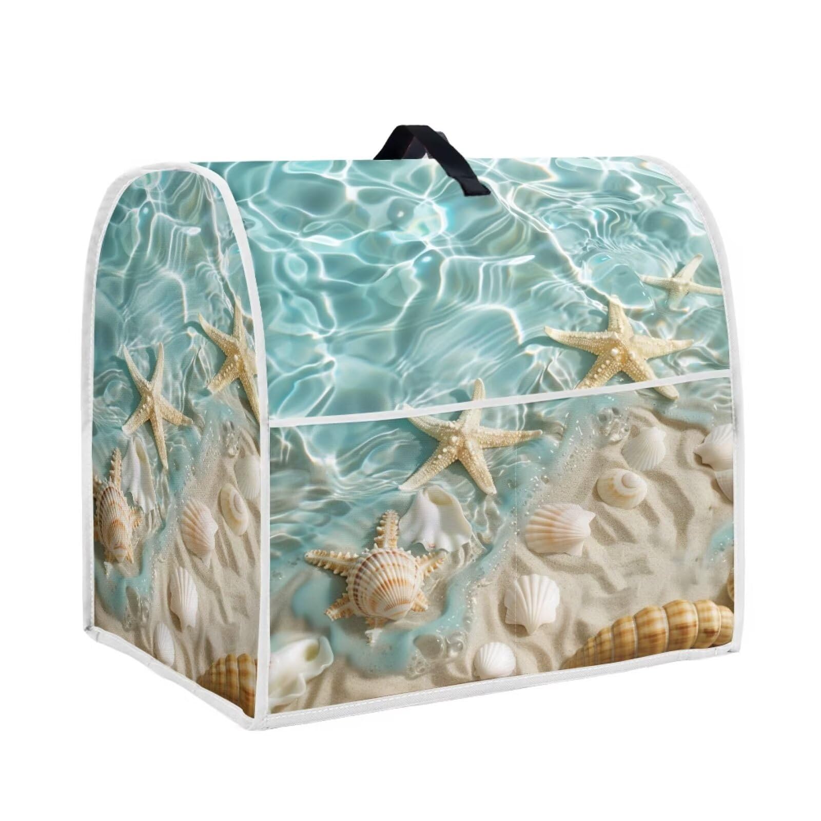 YUVAMAGIMO Beach Theme Stand Mixer Cover for Kitchen Aid Mixers Accessories, Dust Covers for Stand Mixer with Pockets, Suitable for Kitchen Mixer Cover