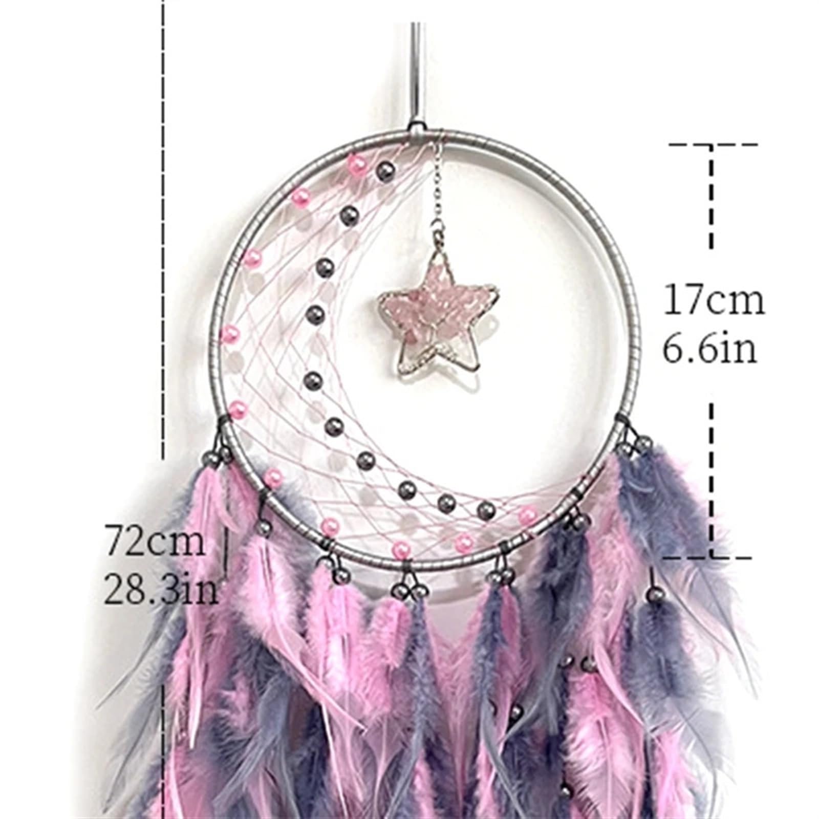 Atrapasueños Atrapasueños De Plumas For Dormitorio, con Colgante Estrella, Colgar En La Pared, Regalos Artesanales(Green)