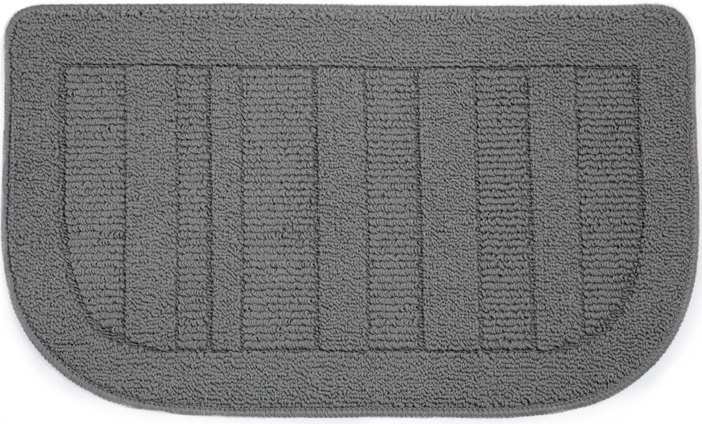 BEQHAUSE 30x18 Inch Kitchen Rug Mats, Durable Anti-Slip Absorbent Dirt-Resistant Kitchen Rug Pet Mat Machine Washable (Grey) Grey 18“X30”