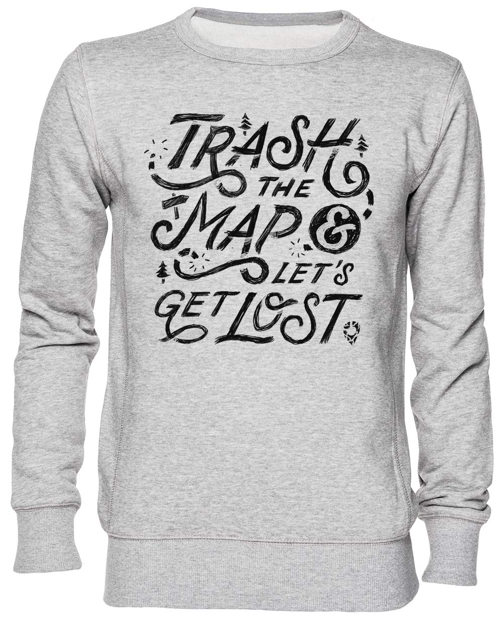 Sweat-shirt jersey unisexe gris L imprimé Travel Adventure