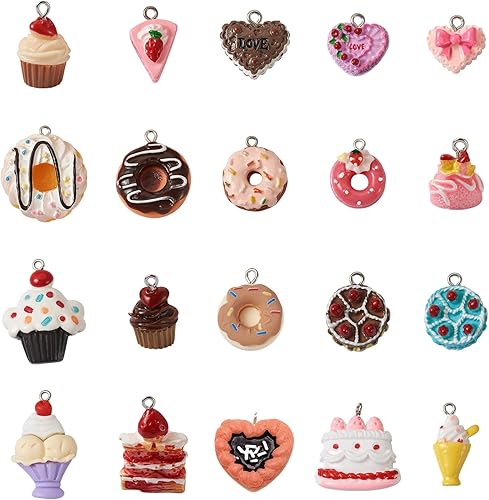 Miniatura 6 de Craftdady Colgantes de plástico de resina en miniatura para aperitivos, colgantes de jugo de bebida de hielo, linda botella de fruta, llavero