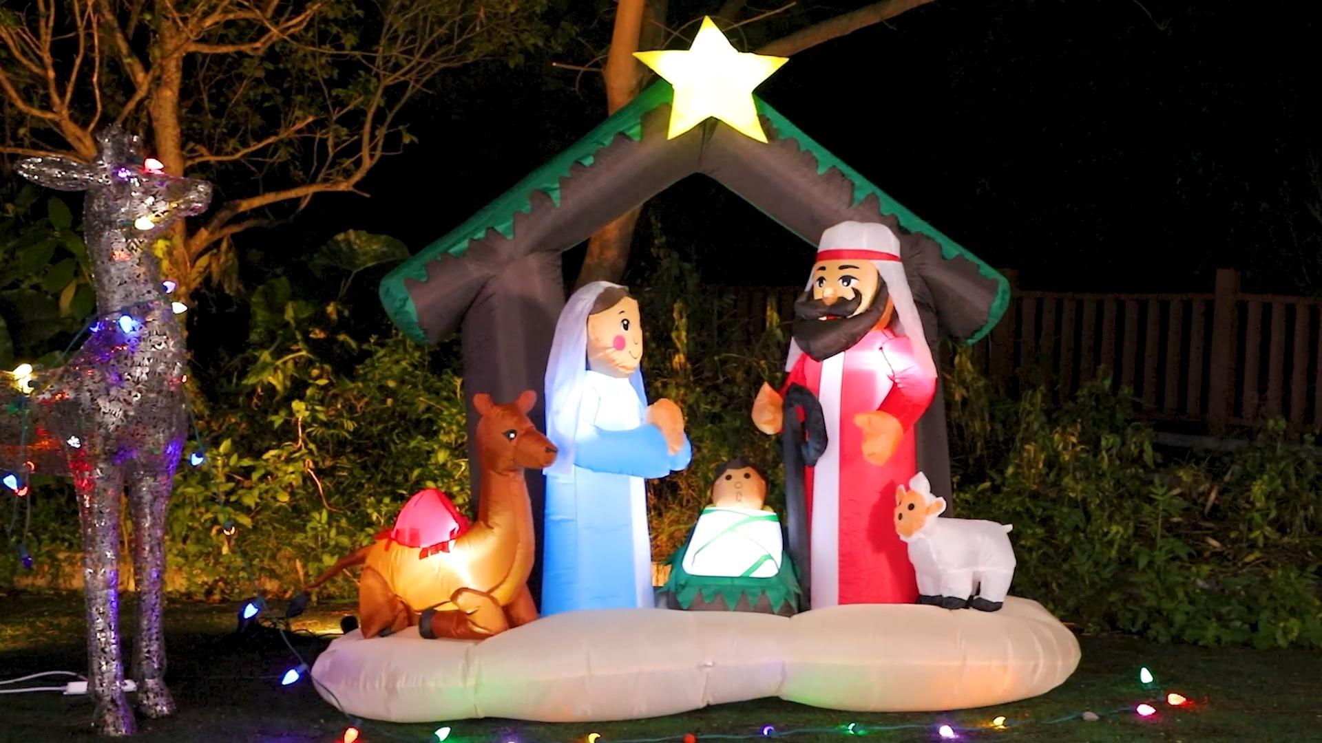 6FT Christmas Inflatable Nativity Scene