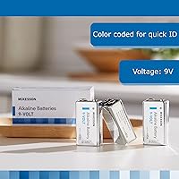 Vista 4 de McKesson Pilas alcalinas de 9 V, 9 voltios, larga duración, 10 unidades, 1 paquete