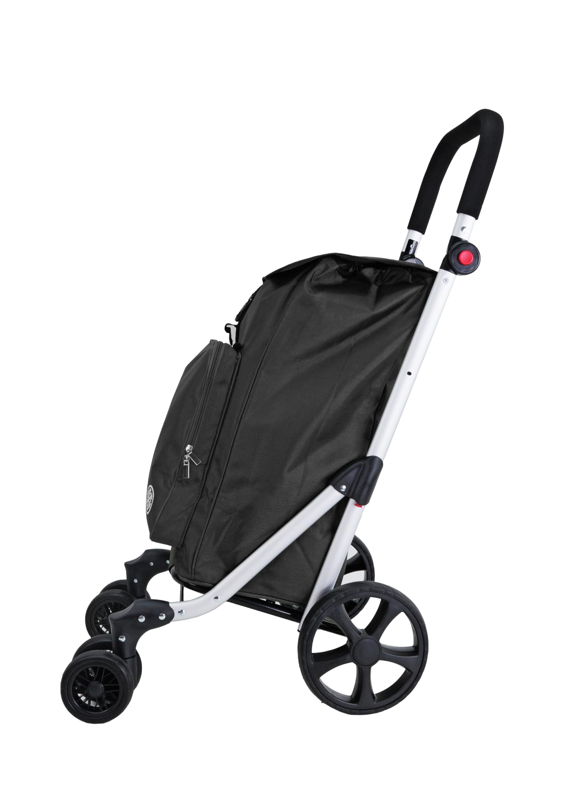 Chariot de Course METZELDER Easy K, Noir, 6 roulettes, 94x61x41cm